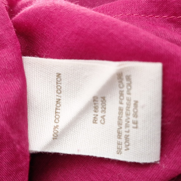 Free People Fun Boho Smocked Beaded Tie Back Pink Cotton Sleeveless Tunic Top 2 - Picture 9 of 9